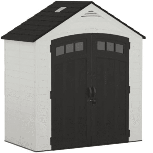 Suncast Vista 7 ft. x 4 ft. Resin Standard Modern Storage Shed with Floor Kit