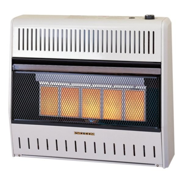 ProCom Reconditioned Dual Fuel Ventless Infrared Heater – 30,000 BTU, T-Stat Control – Model# MNSD5TPA-R