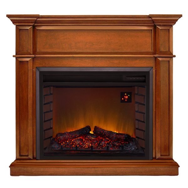 Duluth Forge Full Size Electric Fireplace – Remote Control, Apple Spice Finish – Model# EL1350-3-AS
