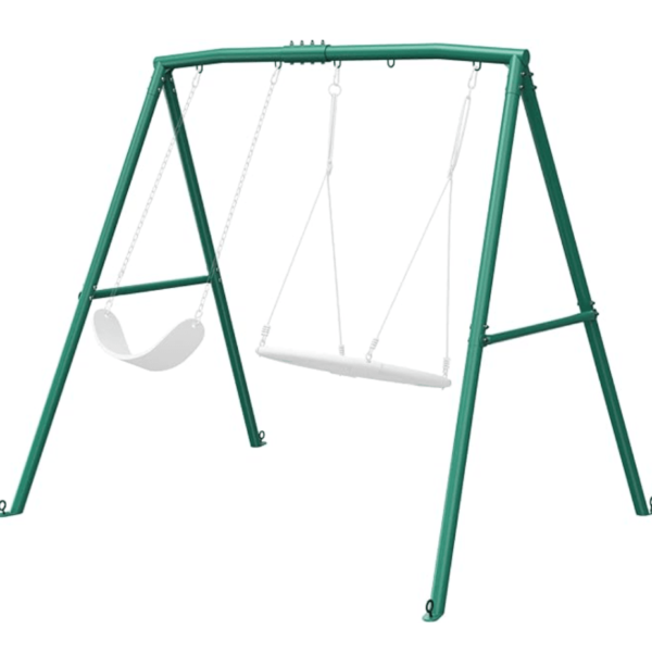 440lbs Extra Large Metal Swing Frame with 5 Hanging Hooks, Heavy Duty A-Frame Swing Stand