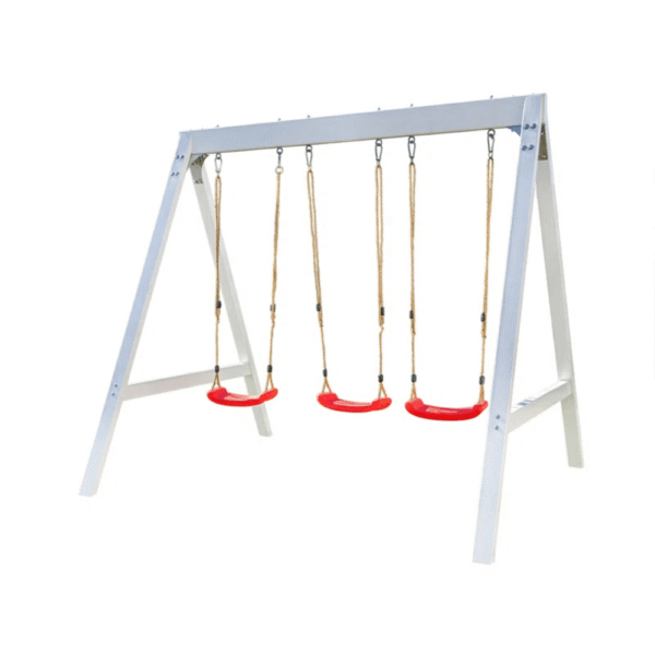 Sports power Vinyl-Covered Wood Swing Set – Classic & Durable for Outdoor Fun